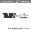 Compatible avec Volkswagen Skoda Octavia/Fabia RS: Logo VRS de calandre/aile/métal arrière et autocollant de carrosserie