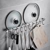 Stainless Steel Wall Hook Hanger Coat Robe Towel Hat Clothes Rack for Kitchen Bathroom