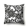 Polyester Pillow Case Car Decoration Home Printed Black and White Geometric Car Cushion Head Cushion Cover