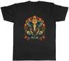 Meditating Indian Elephant Mens Tshirt Prosperity Obstacl...