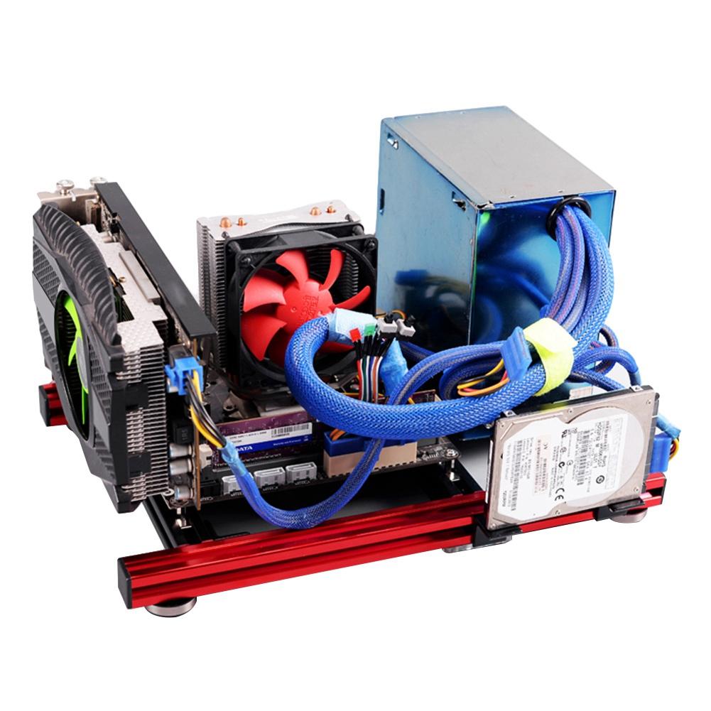 DIY Mini Open Aluminum Alloy Frame M ATX Motherboard PC Computer Case