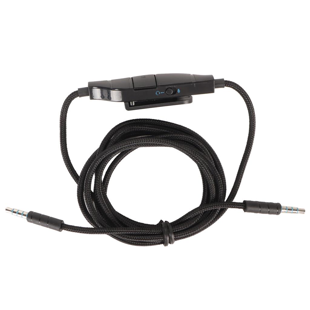 Headphone Sound Cable 3.5mm Gaming Headset Aux Cord with Inline Mic Mute Volume Control for Logitech G633 G933 G935 G635