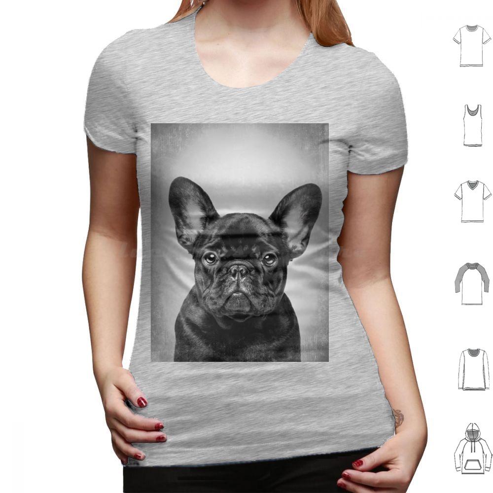 French Bulldog Black DogBw VintageT Shirt Cotton Men Women DIY Print French Bulldog Bulldog French Bulldog Dog Black French