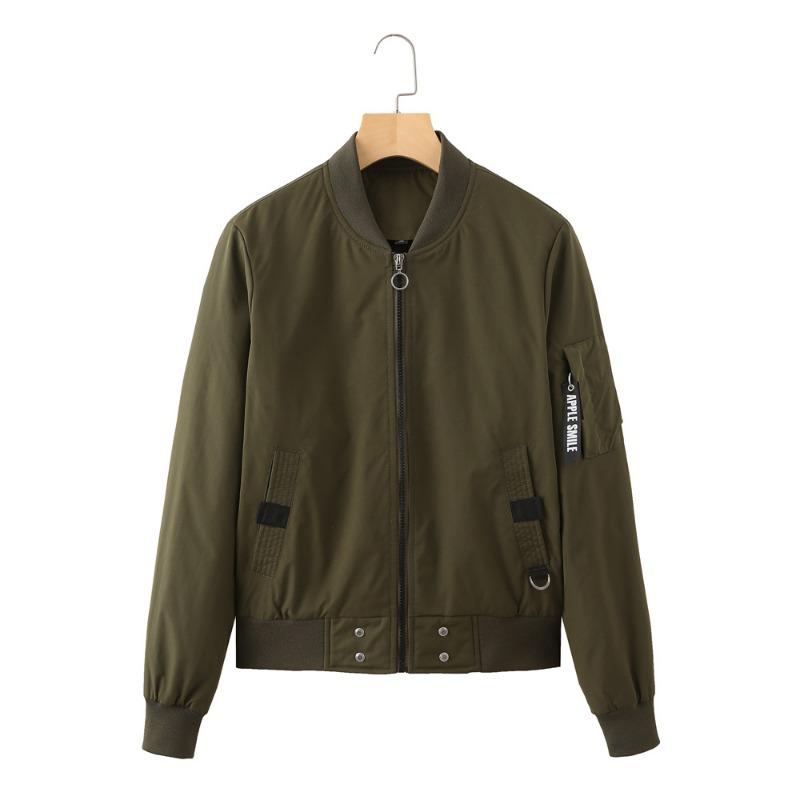 2 new fashion popular stand-up collar urban casual cotton clothes pilot jacket spring and autumn coat women