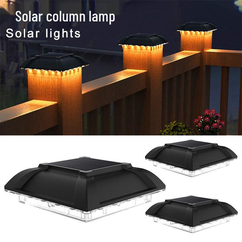 Nu Feng Outdoor Solar LED Pillar Lights (4-Pack, Warm White)