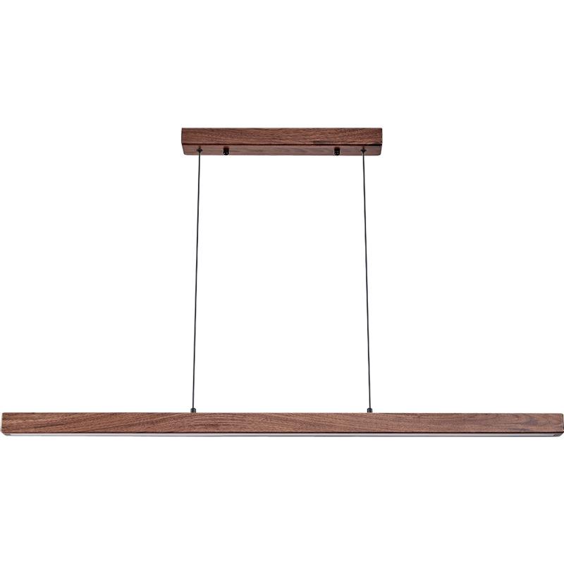 Wabi-Sabi Black Walnut Chandelier: Japanese-Inspired Solid Wood Office Lamp