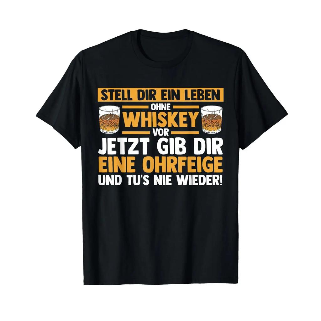 Whiskey Lover Drinker T Shirt Vintage Graphic Streetwear Designer Clothes Breathable Stretched Top For Everyday Wear