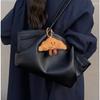 Vintage PU Leather Women's Tote Shoulder Bags Belt Design Ladies Daily Handbags Luxury Large Capacity Female Underarm Bag