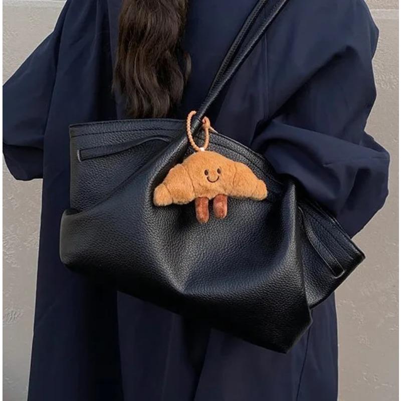 Vintage PU Leather Women's Tote Shoulder Bags Belt Design Ladies Daily Handbags Luxury Large Capacity Female Underarm Bag