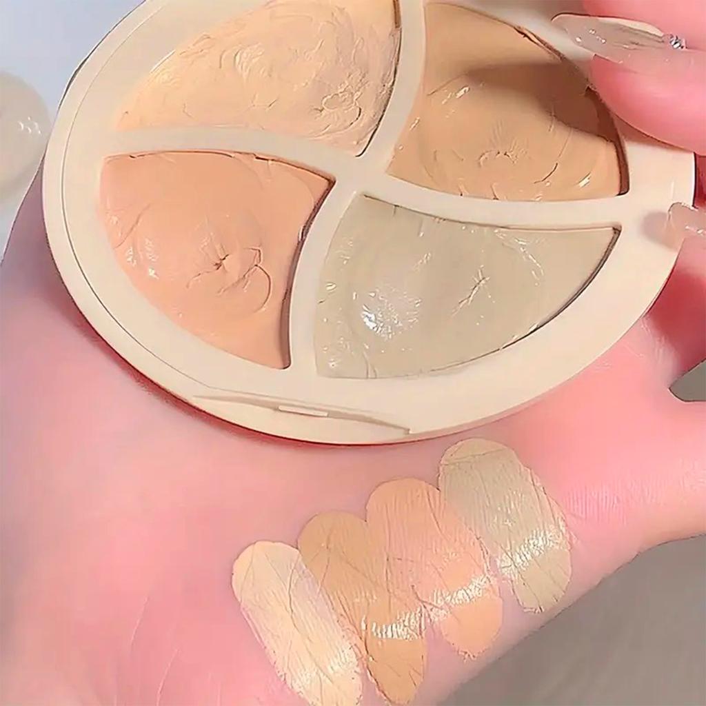 Four- Concealer Cream Moisturizing Concealer for Dark Circles,Brightening,Multi- Contouring,Foundation Cream