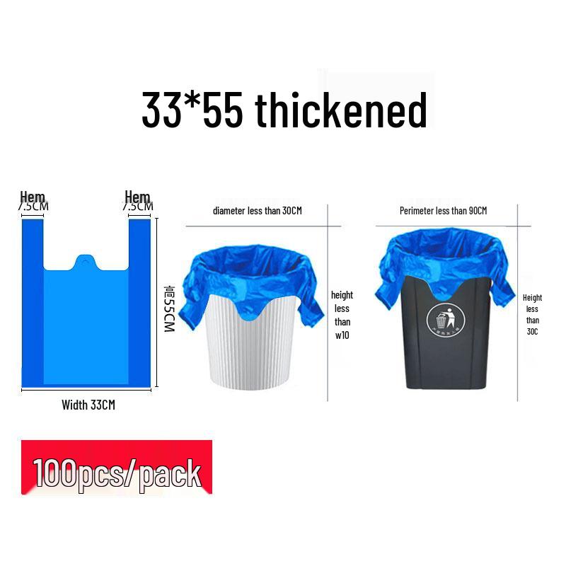 Verdikte Draagbare Zwarte Keuken Vuilniszakken - Duurzame Huishoudelijke Vuilniszakken in Veststijl