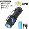 High power LED Mini flashlight USB rechargeable with 8 * XPG beads tail magnet clip torch waterproof portable lighting