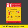 Fire Extinguisher Instruction Sticker Set (5 Pcs)