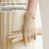 Autumn Winter Warm Women Gloves Winter Warm Full Finger Touch Screen Gloves Retro Pearl Driving Mittens Cycling Driving Mittens