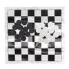 Checkers Set Stackable Black White Plastic Pieces Draughts Board Game with Transparent Box for 3 Years Old Above