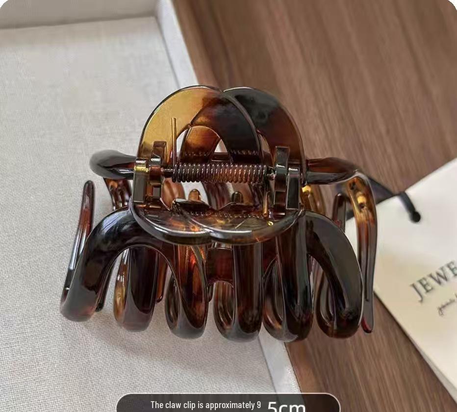 Super Grip Pumpkin Claw Clip: Large 2025 Shark Clip for Thick Hair, Women's Advanced Winter Hair Accessory