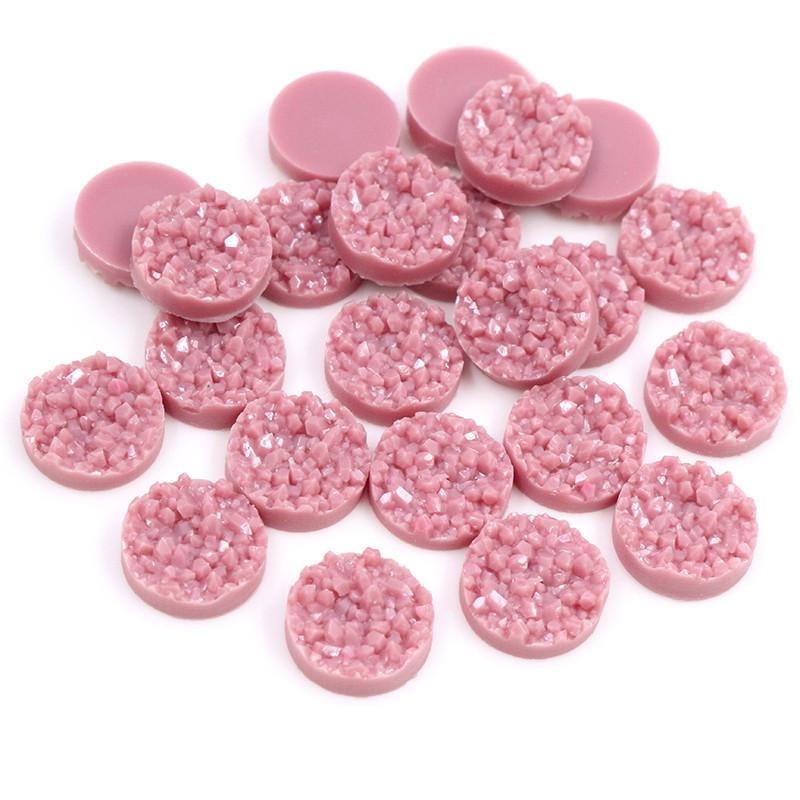 Neue, farbenfrohe 8/10/12 mm große, flache Naturharz-Cabochons (40 Stück) für Armbänder, Ohrringe und DIY-Schmuckherstellung