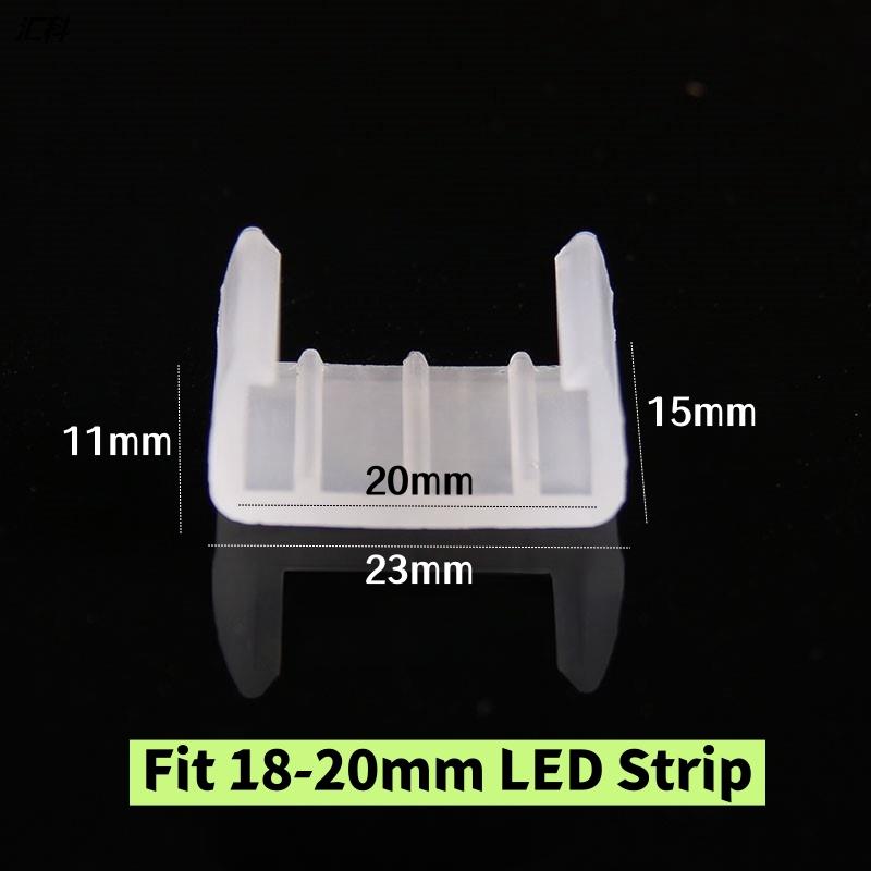 20/50/100pcs LED Neon Strip Fixed Clip Plastic Connector 6/10/20mm Flexible Silicone Tube Holder Strip Lights Buckle Accessories