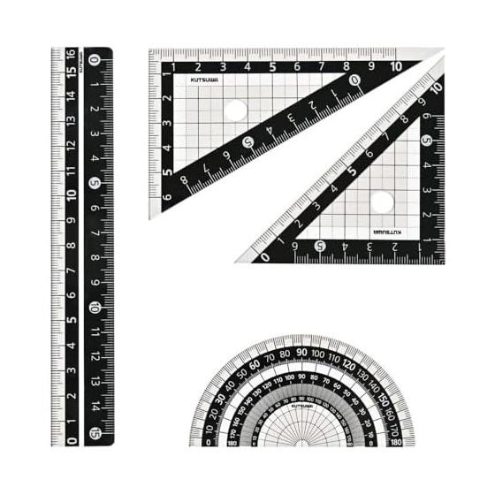 Kutsuwa ruler set black KB035