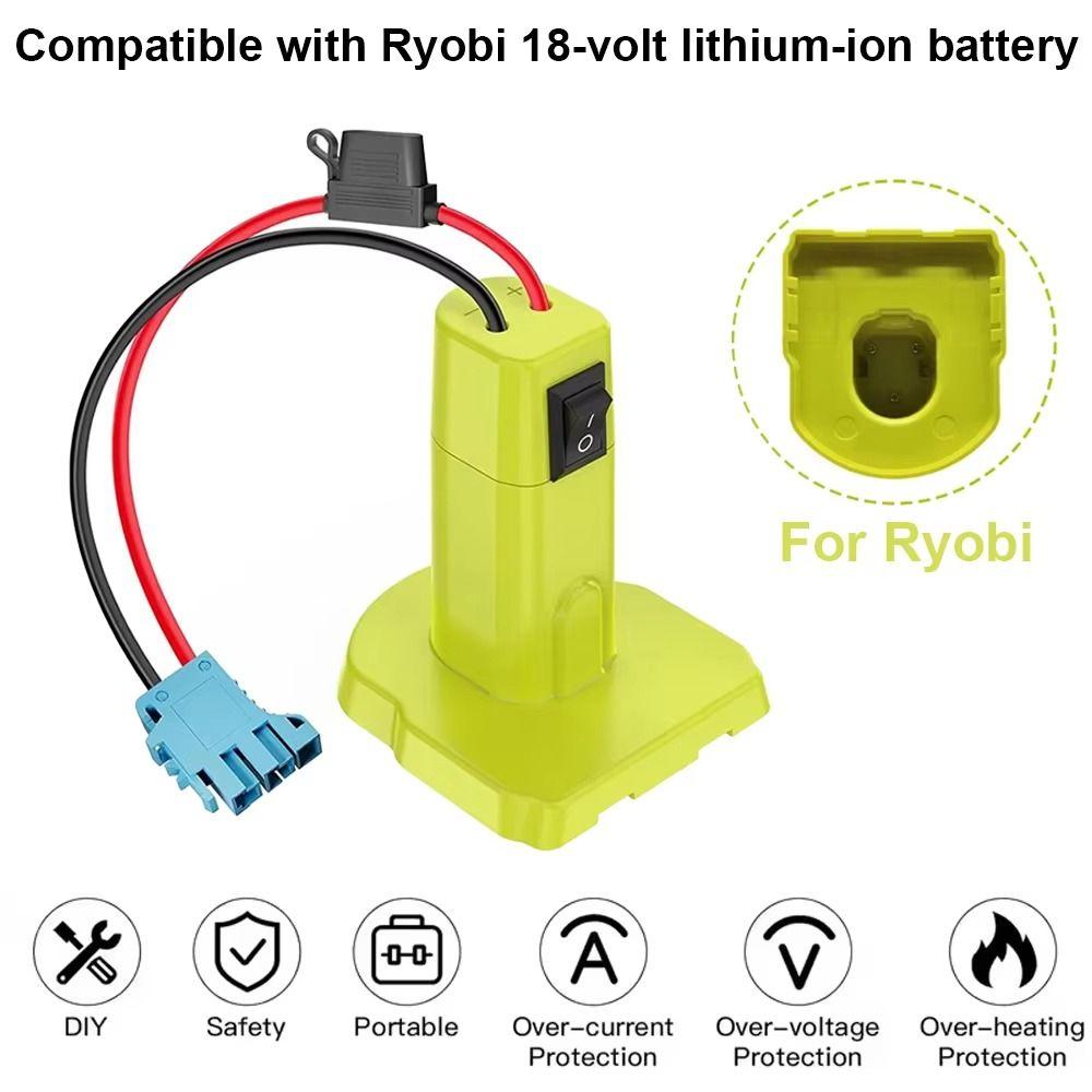 With Fuse Switch Power Wheels Adapter Safety DIY Adapter Battery Adapter Connector  18V Battery