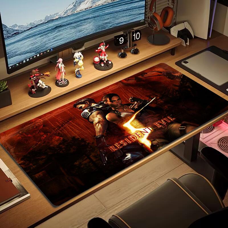 Evil Zombie Game Color Mouse Pad Large Gaming Table Cushion Non-slip Laptop Tablet Big Mousepad XXL Mat Mini PC Playmat With Lock edge