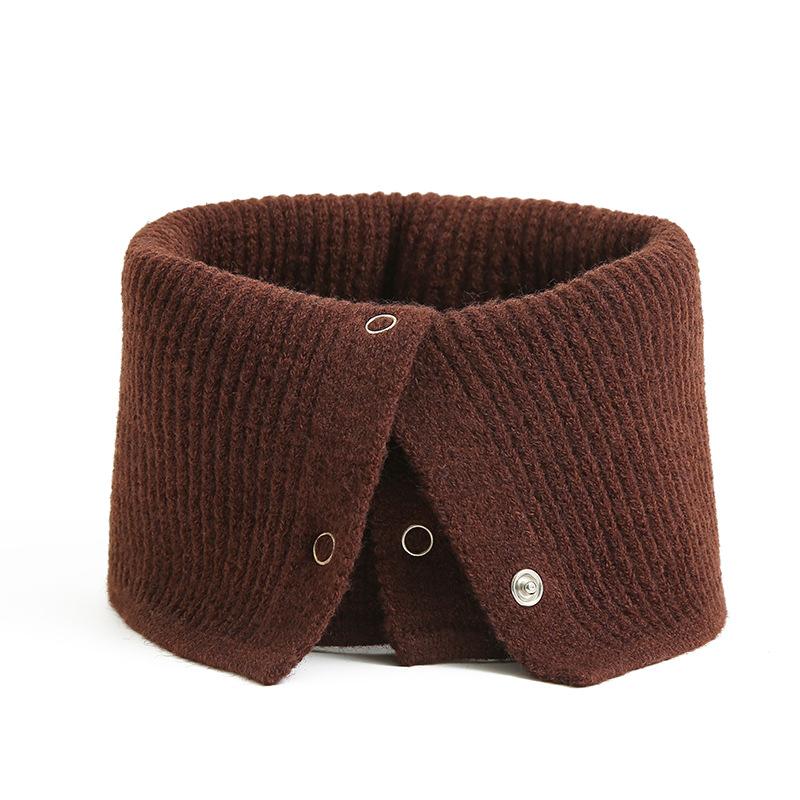 Korean Solid Knitted Warm Ring Scarf Unisex High Neck Fashion Neckerchief Children Wind Protection For Kids Spring Autumn Winter