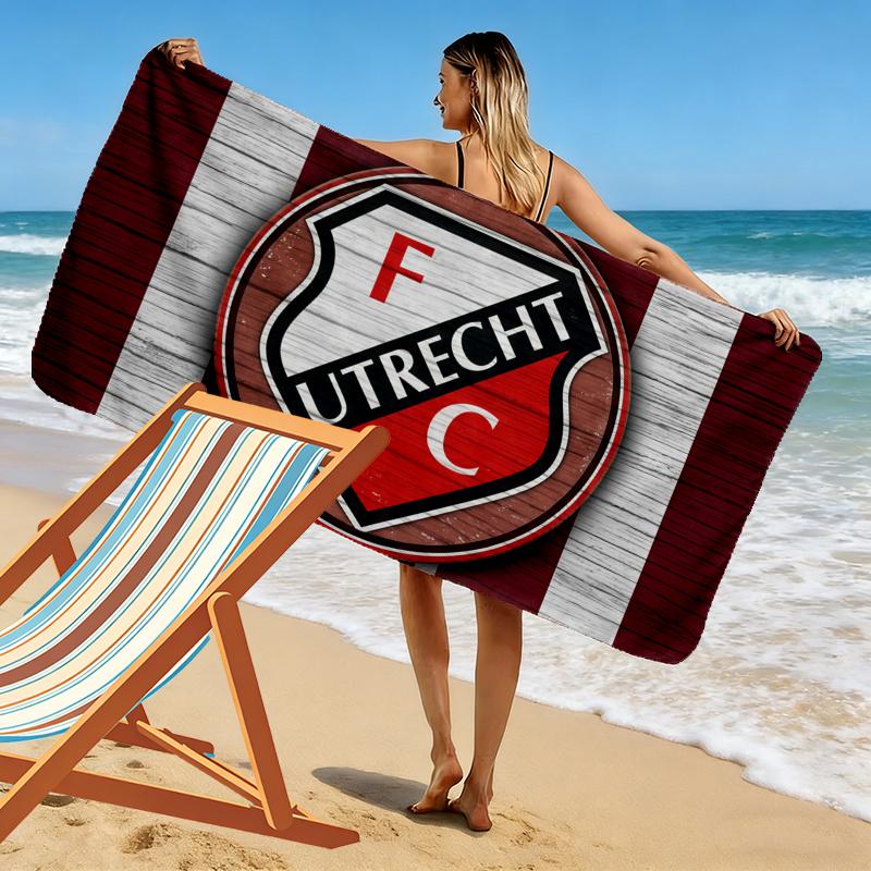 FC Utrecht Print Beach Towel, Large Soft Quick Dry Towel for Beach Camping Swimming