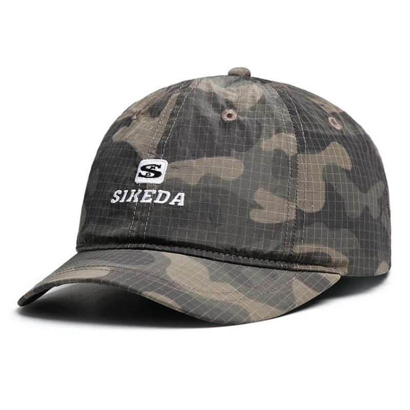 American-style Retro Camouflage Short-brim Baseball Cap, Summer Quick-dry Breathable, Simple Embroidered Versatile Cap