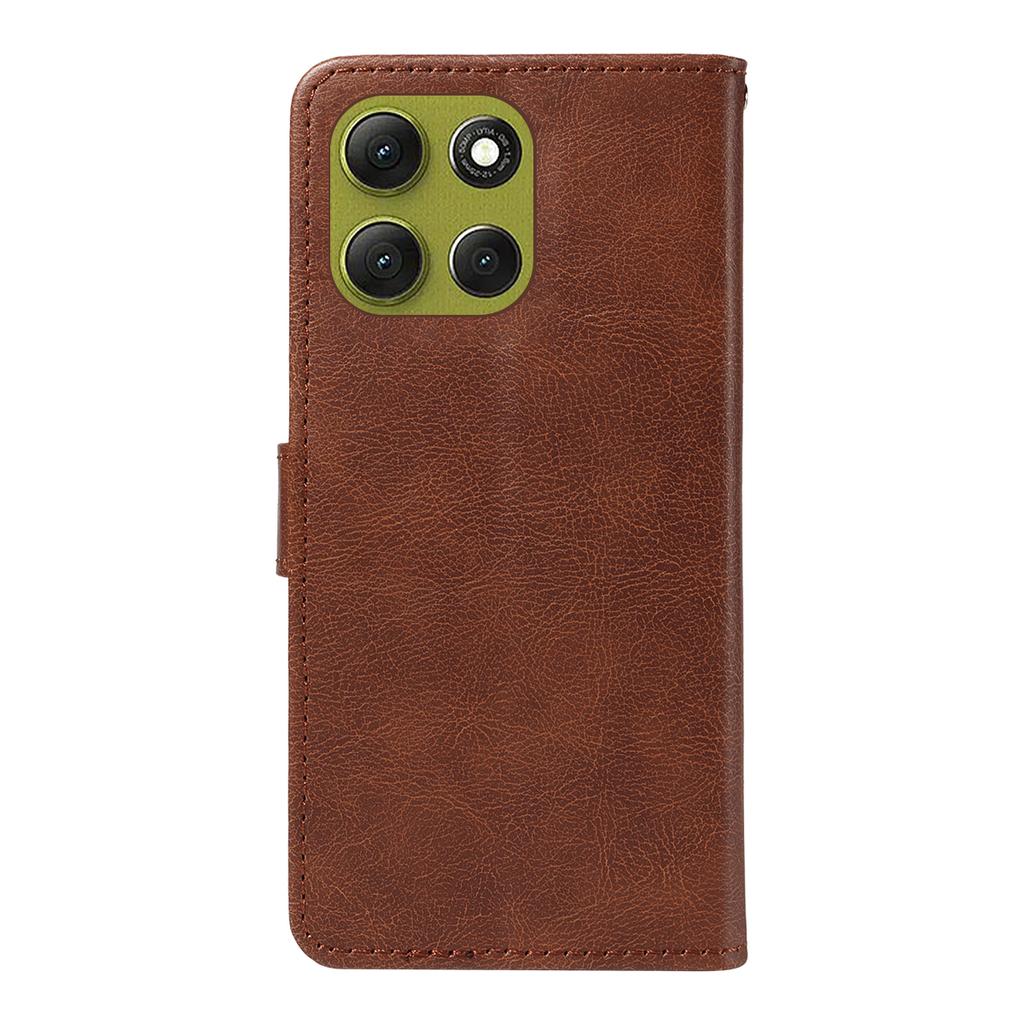 Dla Motorola Moto G86 5G/G86 Power 5G Skórzane Etui Portfelowe z Paskiem Jednokolorowe Etui z Podstawką na Telefon