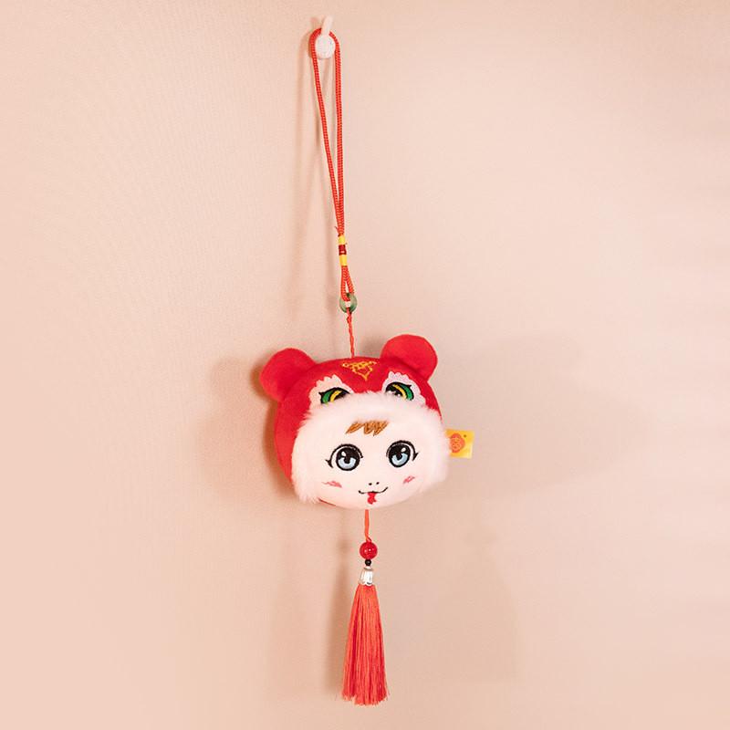 Snake Mascot Cute Plush Toys Red Envelope Hanging Zodiac Massage Gifts Stick