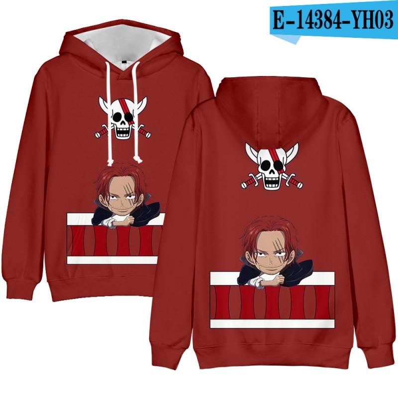 One Piece Anime Hoodie Men Digital 3D Print Loose Fit Long Sleeve Sweatshirt Fall Casual Wear
