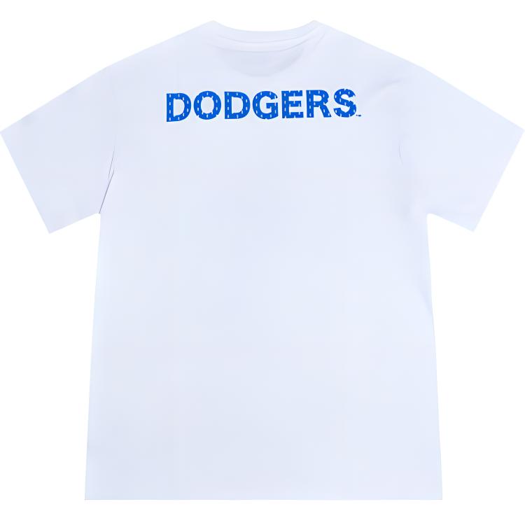 New Era Classic LA Print Summer American Short Sleeve T-Shirt Unisex Tops White 12354508