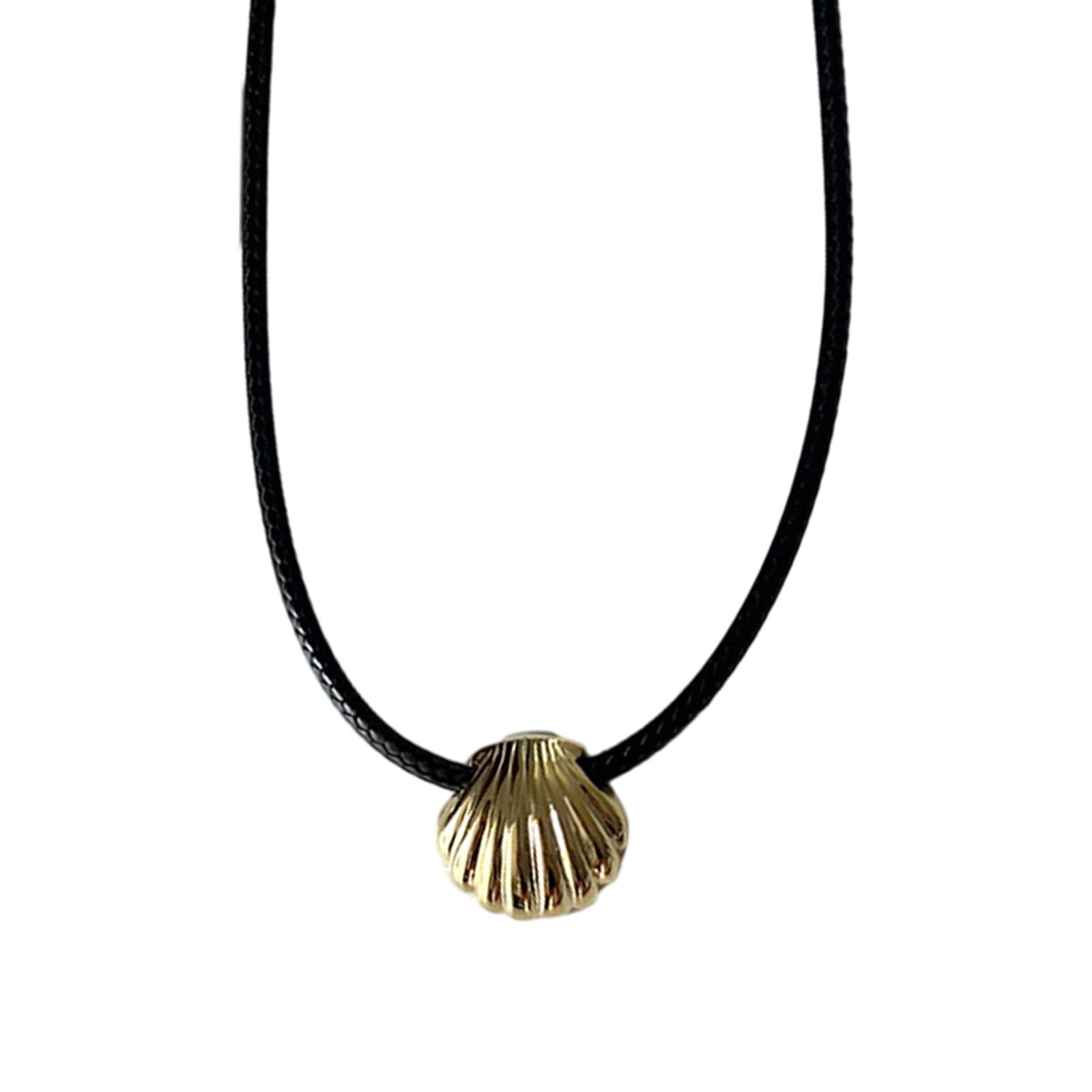 

Metal Shells Pendant Necklace Earring Sweet Cool Clavicle Chain Simple Choker Earrings Collar Necklace Statement Jewelry