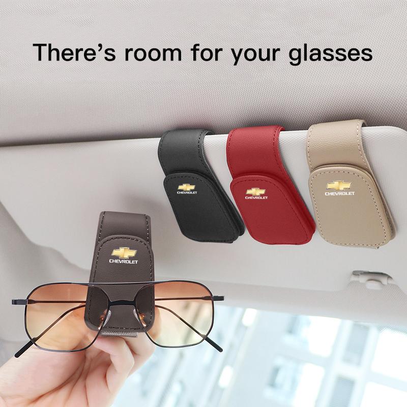 Car Glasses Clip Sunglasses Ticket ID Holder For Chevrolet Spark Captiva Cruze Tracker Orlando Trax Epica Nubira Malibu Optra