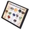 multi-color natural mineral texture mini crystal collection stones  cabinet mineral specimen layout