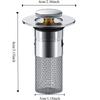 Bounce Core Pop-up Sink Drain No Overflow Sink Drain Plug Durable Wash Basin Drain Filter  Bathtub