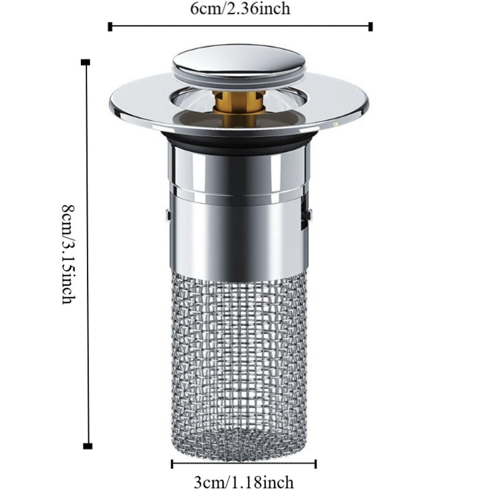 Bounce Core Pop-up Sink Drain No Overflow Sink Drain Plug Durable Wash Basin Drain Filter  Bathtub