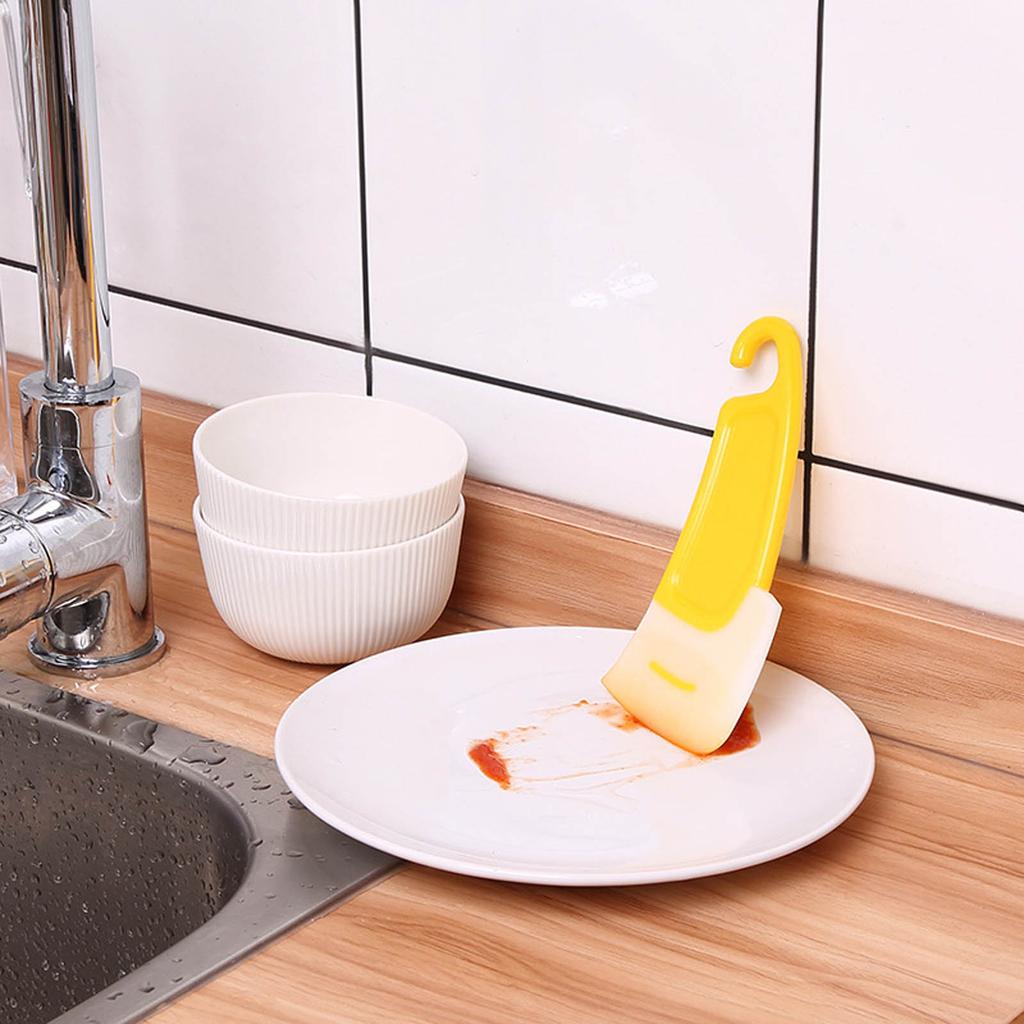 Silicone Bench Scraper Flexible Cleaning Scraper Easy To Clean Dish Cleaning Scraping Spatula Kitchen Tools Kitchen Clean Tool