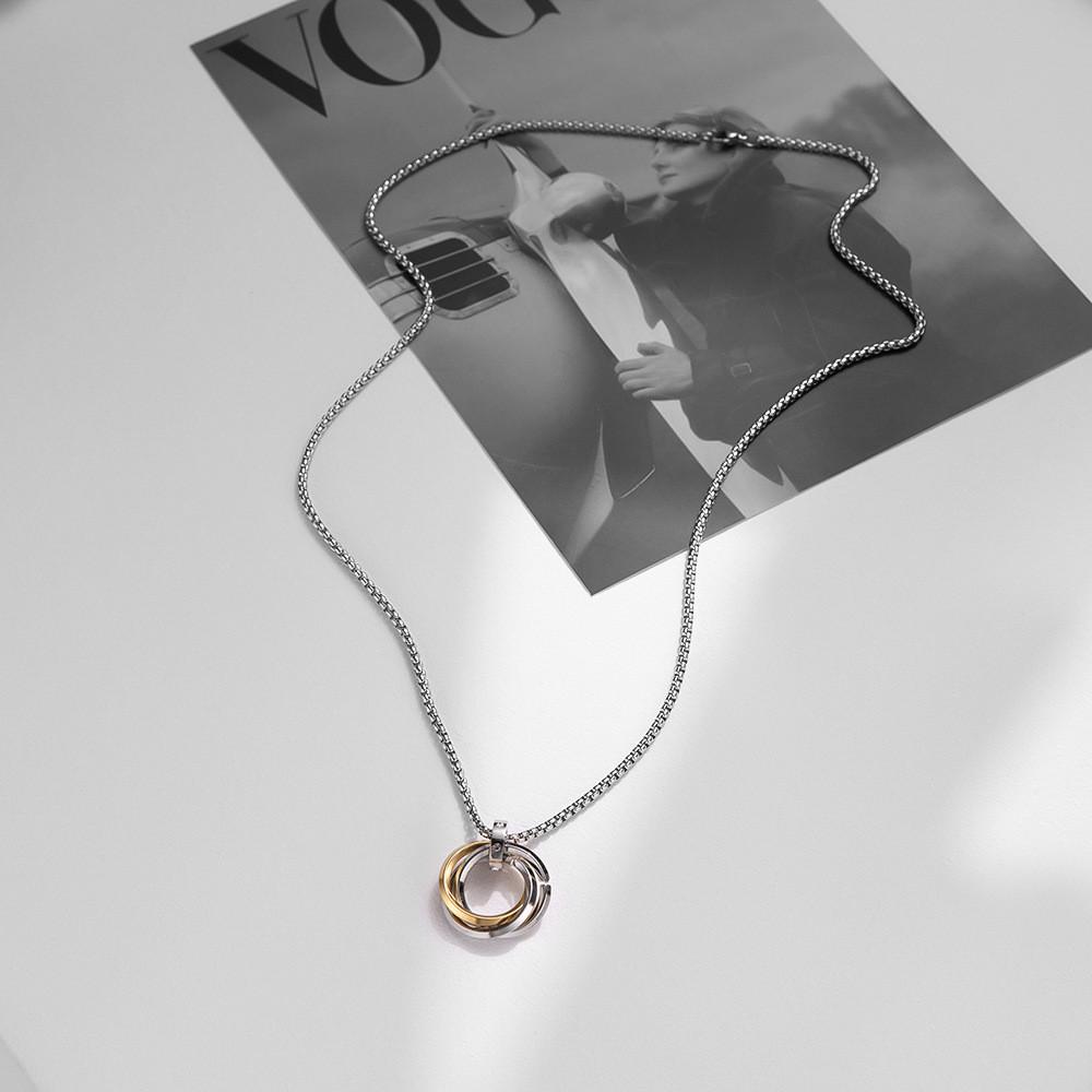 Modern Titanium Steel Geometric Pendant Chain For Casual Fashion Accessories