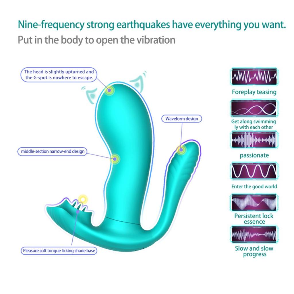 3 I 1 Trådløs truse Vibrator Bærbar Suge G Spot Klitoris Stimulator Oppvarming Vaginal Anal Orgasme Dildo Sexleketøy for kvinner