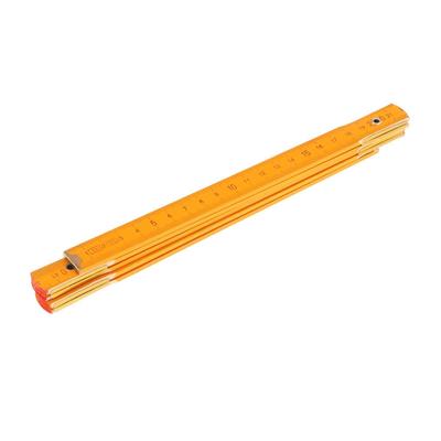 Five Fold 1 Metre Ruler Bright Yellow Wooden Folding Ruler Wooden Graduated Ruler Drawing Tools Teaching Supplie