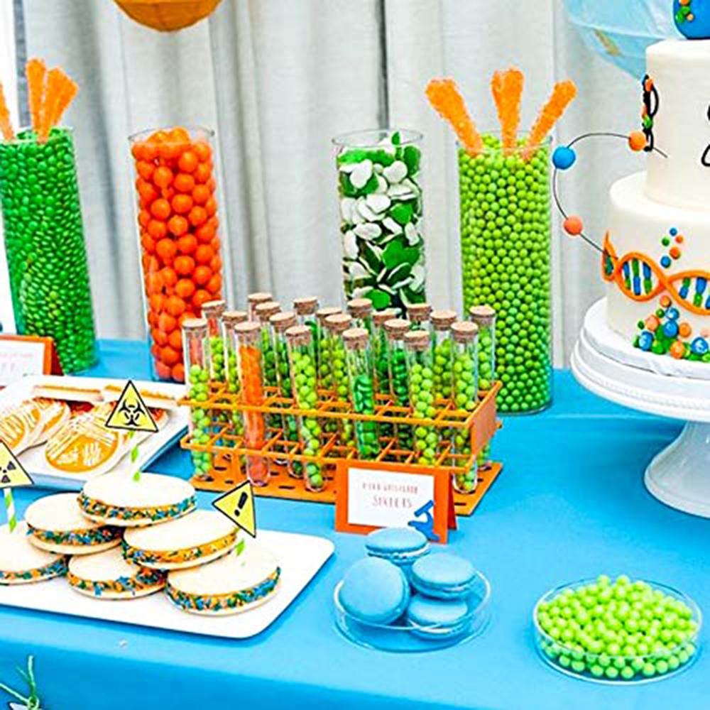 Wedding Favor Gift Tube Storage Containers Laboratory Clear Plastic Test Tubes With Corks Caps