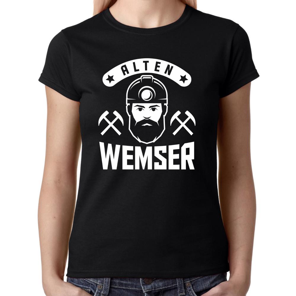 

Old Wemser Wämser Ruhr area mining sayings comedy fun ladies girlie t-shirt 4XL