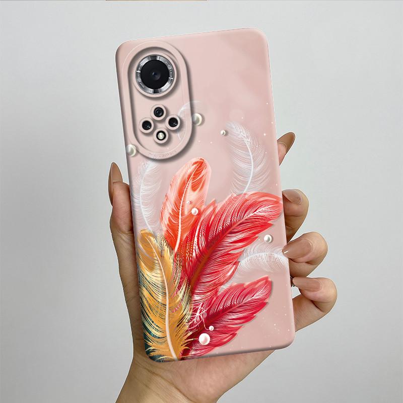 For Huawei Nova 9 / Honor 50 Phone Case NAM-LX9 NTH-NX9 Soft Silicone Sweet Painted Protective Back Cover Cute Printed Casing