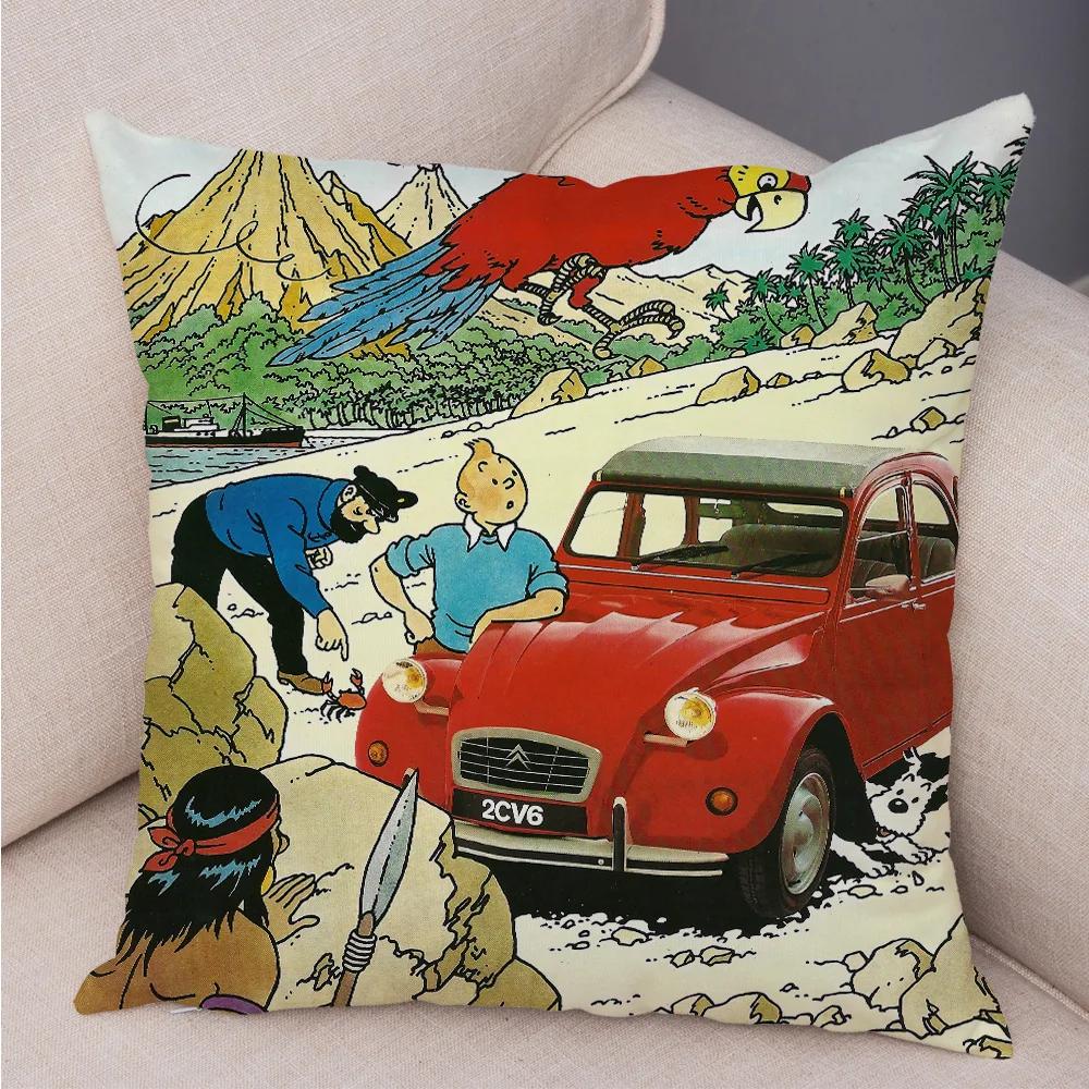 Federa Cuscino con Stampa Carlino Cartone Animato per Camera Bambini Casa Auto Divano Decorazione Adorabile Cane Animale Federa Cuscino Copricuscino Peluche 45x45cm