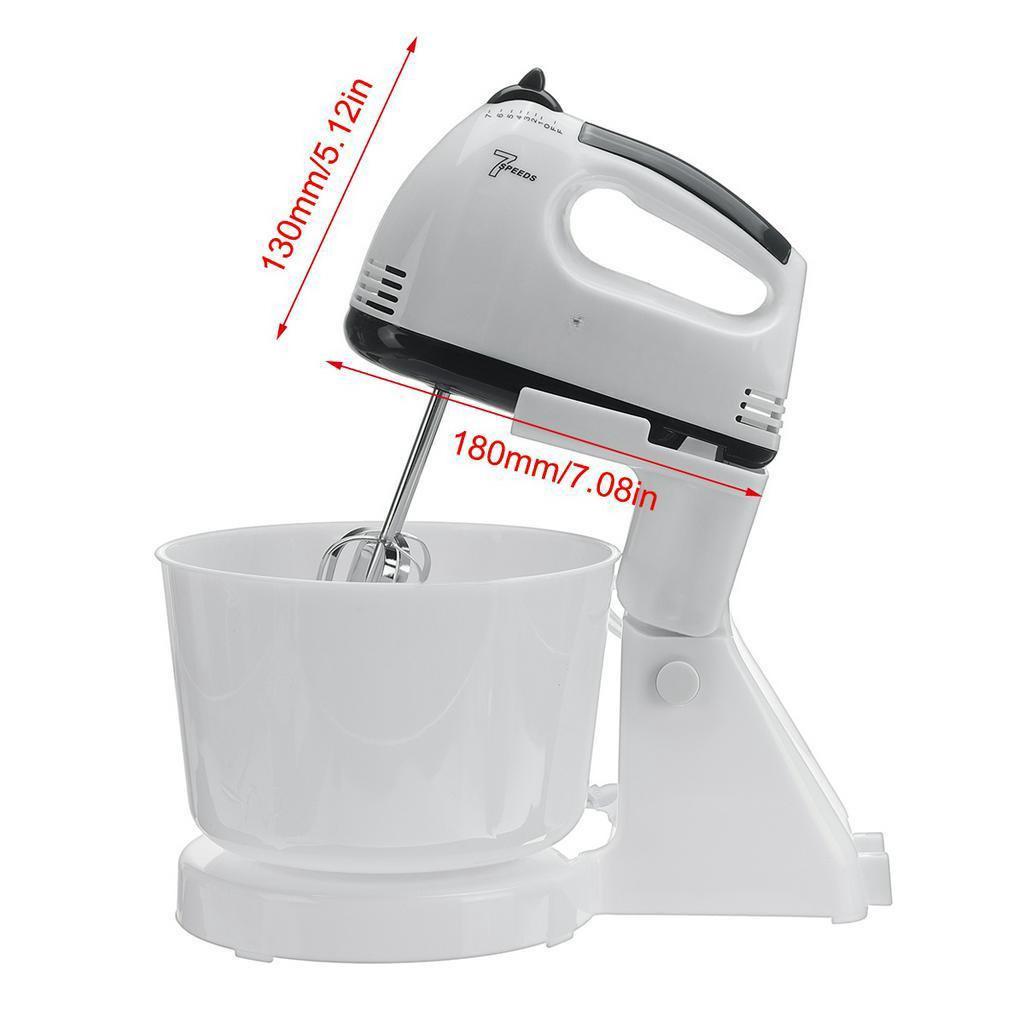 100W 7 Speed Electric Food Mixer Table Stand Cake Dough Mixer Handheld Egg Beater Blender Baking Whipping Cream Machine