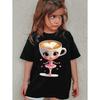 Dívčí tričko s roztomilým italským meme 'Brainrot' Oblečení Balerína Cappuccino Potisk Trička Růžová Letní Kawaii Oblečení Streetwear