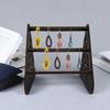 Wooden Earrings Storage Rack Strong Load-bearing Multilayer Design Rustic Design Earrings Display Holder Jewelry Organizer