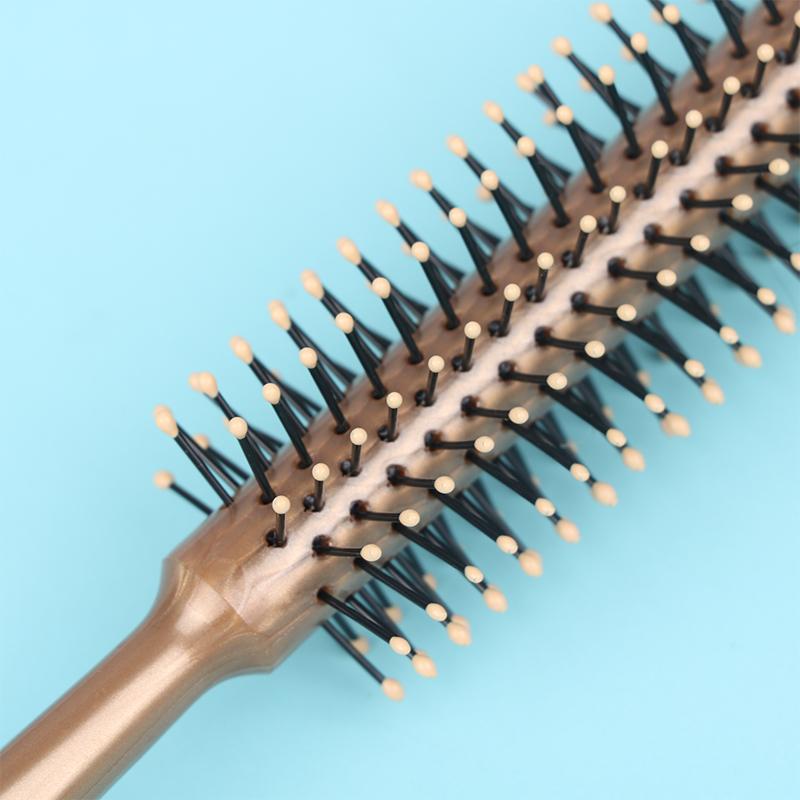 1 Stück kleine runde Haarbürste für dünnes oder kurzes Haar, runde Nylon-Haarbürste