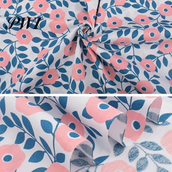 Patchwork Cloth 1 Set Beautiful Flower Printed Lightweight Elegant Eye-catching Fabric Sewing for Home Needlework